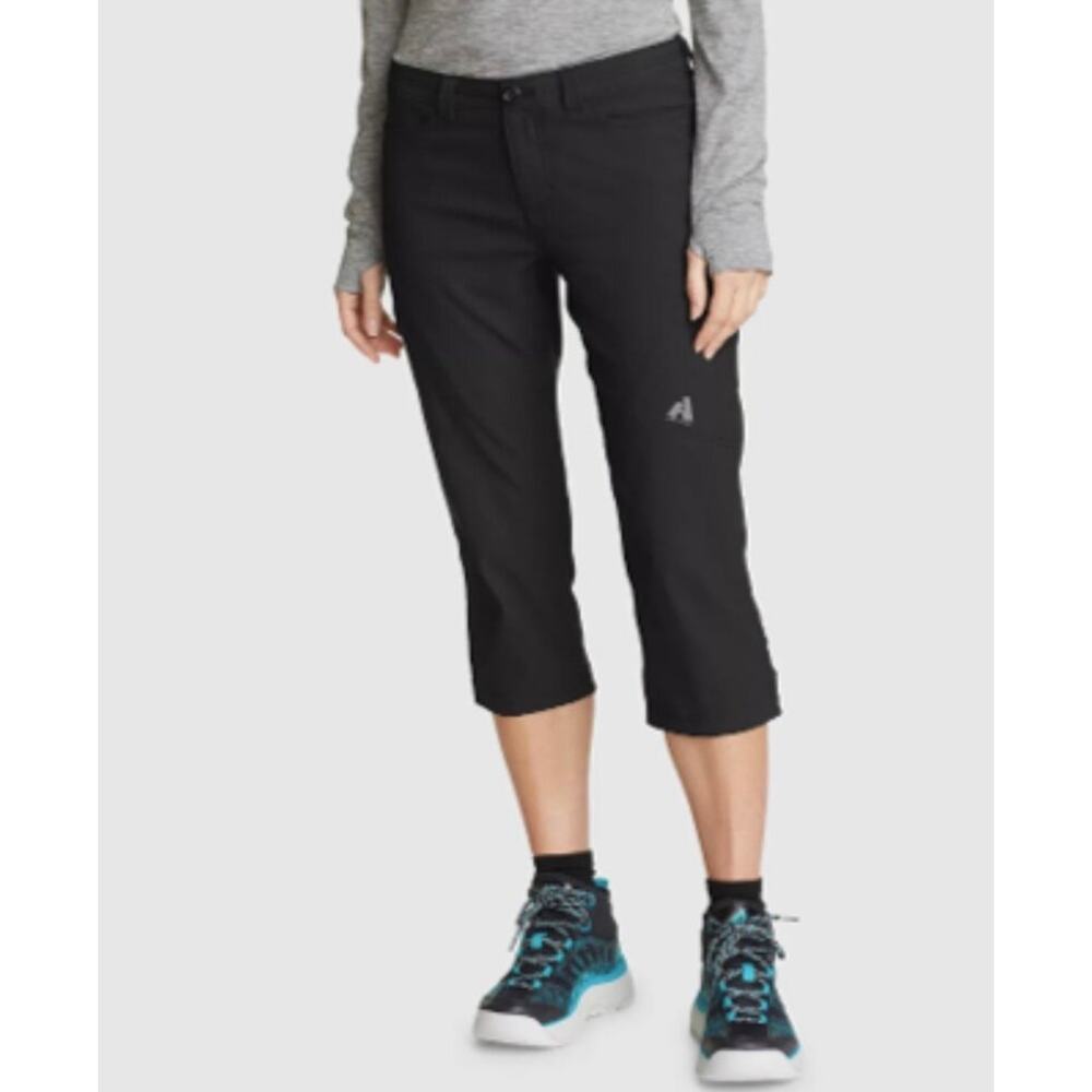 Eddie Bauer First Ascent Guide Pro Hiking Capris Womens 6 Black Cinch Hem - Picture 3 of 16